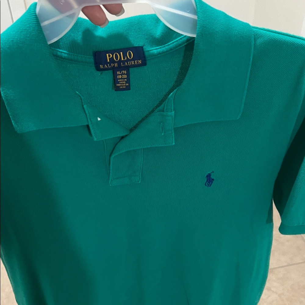 Ralph Lauren Teal Polo with Blue Logo